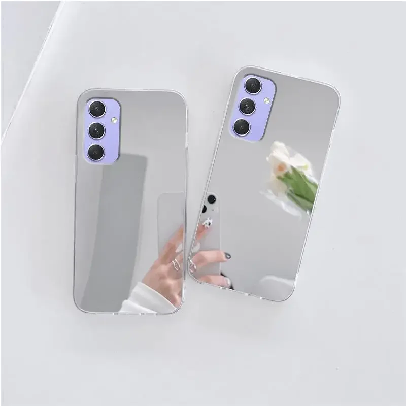 Glossy Luxury Mirror Silicone Soft Case for Samsung A15 A25 A35 A55 A05 A14 A24 A34 A54 A13 A23 A33 A53 A12 A22 A32 A52 Cover