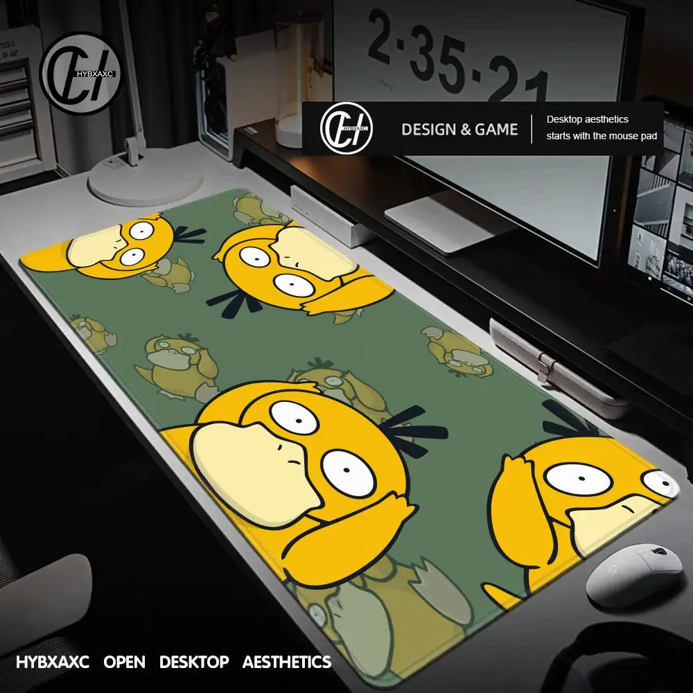 Anime Mouse Pad Large Gamer XXL Keyboard P-pokemon Desk Mouse Mat Psyduck Carpet Rubber Tapis Souris Gaming Notbook Pc Mousepad