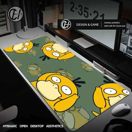 Imagen 2 del producto Alfombrilla de ratón de Anime, alfombrilla grande para Gamer XXL, teclado p-pokemon, alfombrilla para ratón de escritorio, alfombra de goma para Psycanard, Tapis Souris Gaming, Notbook, alfombrilla para ratón de Pc