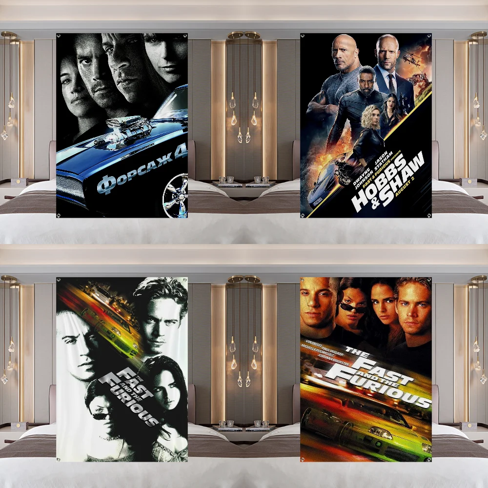 Fast and F-Furious Movie Series Flag Large Size Shop Art Promotion Advertising Booth Flag Hanging Banners