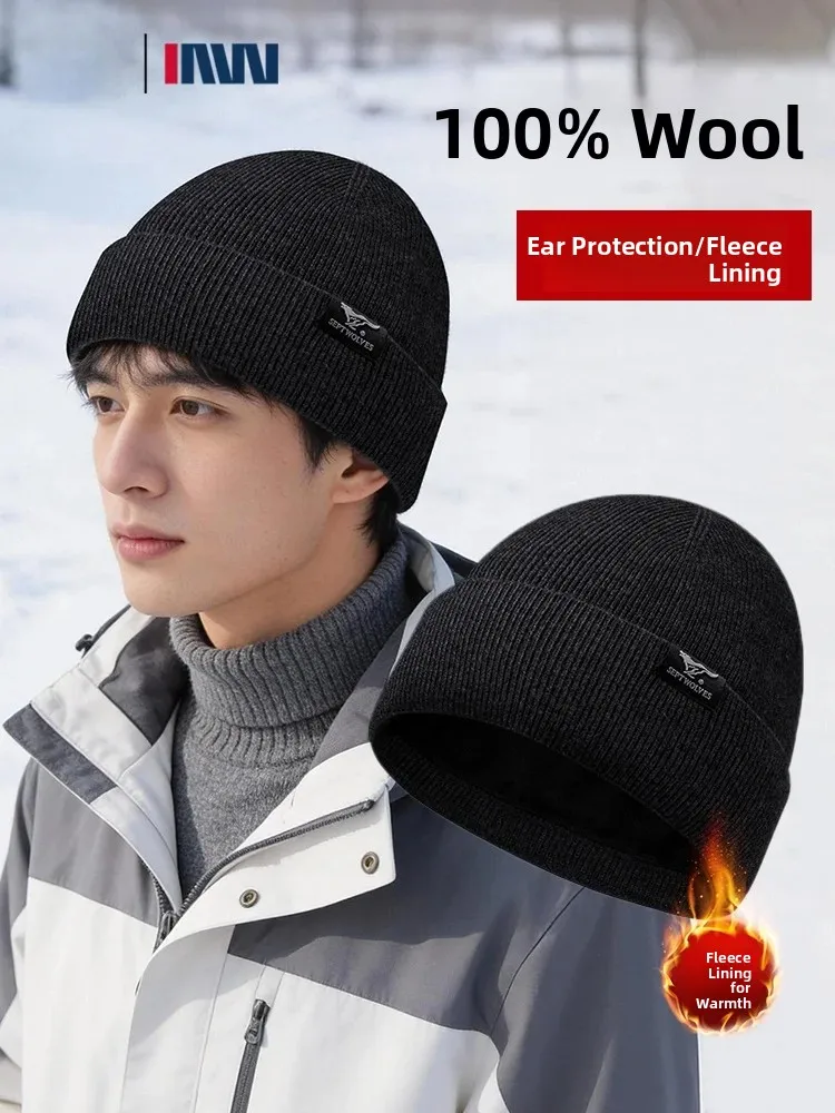pure-wool-knitted-hat-for-men-warm-winter-cap-with-ear-protection-thickened-knitwear-septwolves-brand-youth-and-middle-aged-s