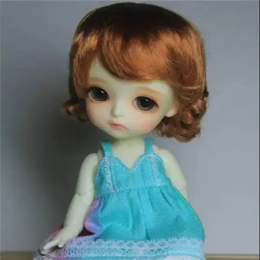 

Двойной вьющийся парик из синтетического мохера пони BJD для крошечных OB11 YOSD MSD SD BlytheQBaby, Pullip, совместимый с куклами 4-5-10-11 дюймов