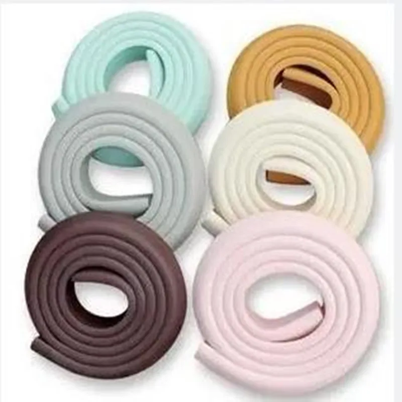 0.8CM/1.2CM Width 2M Length Baby Infant Soft Color Table Desk Bar Corner Protector Wholesale 12pcs/lot mix