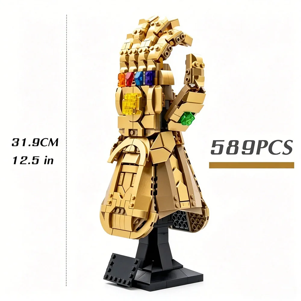 MOC Infinity Stone Handschuhe 589 Teile Montierbare Heimdekoration Zubehör Geeignet für Feiertags- und Partygeschenke – Detail 6