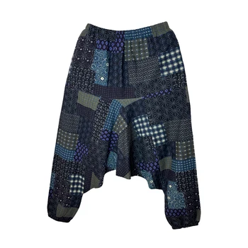 남성용 100% 코튼 하렌 팬츠, 편안한 통기성 랜턴, 패셔너블한 캐주얼 루즈 팬츠, 가정 휴가 파티에 필수품, 2024 신상