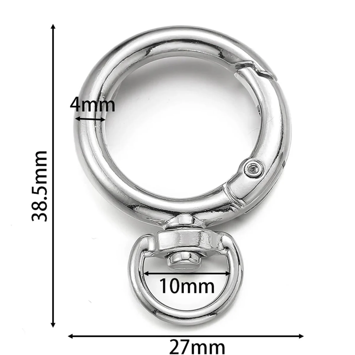 8/15 Key Rings, Spring O-Ring Key Hooks, for Buckling, Metal Alloy Circular Clasp, Suitable for DIY Accessories, Key Pouches