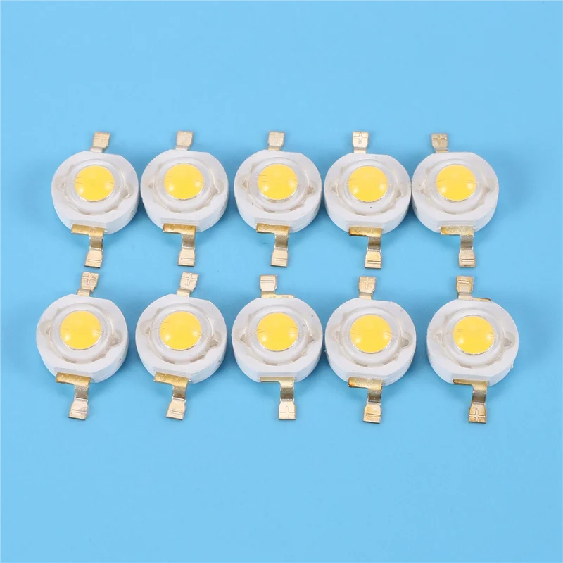 

LICE-200 Pieces High Power 2 Pin 3W Warm White LED Bead Emitters 100-110Lm