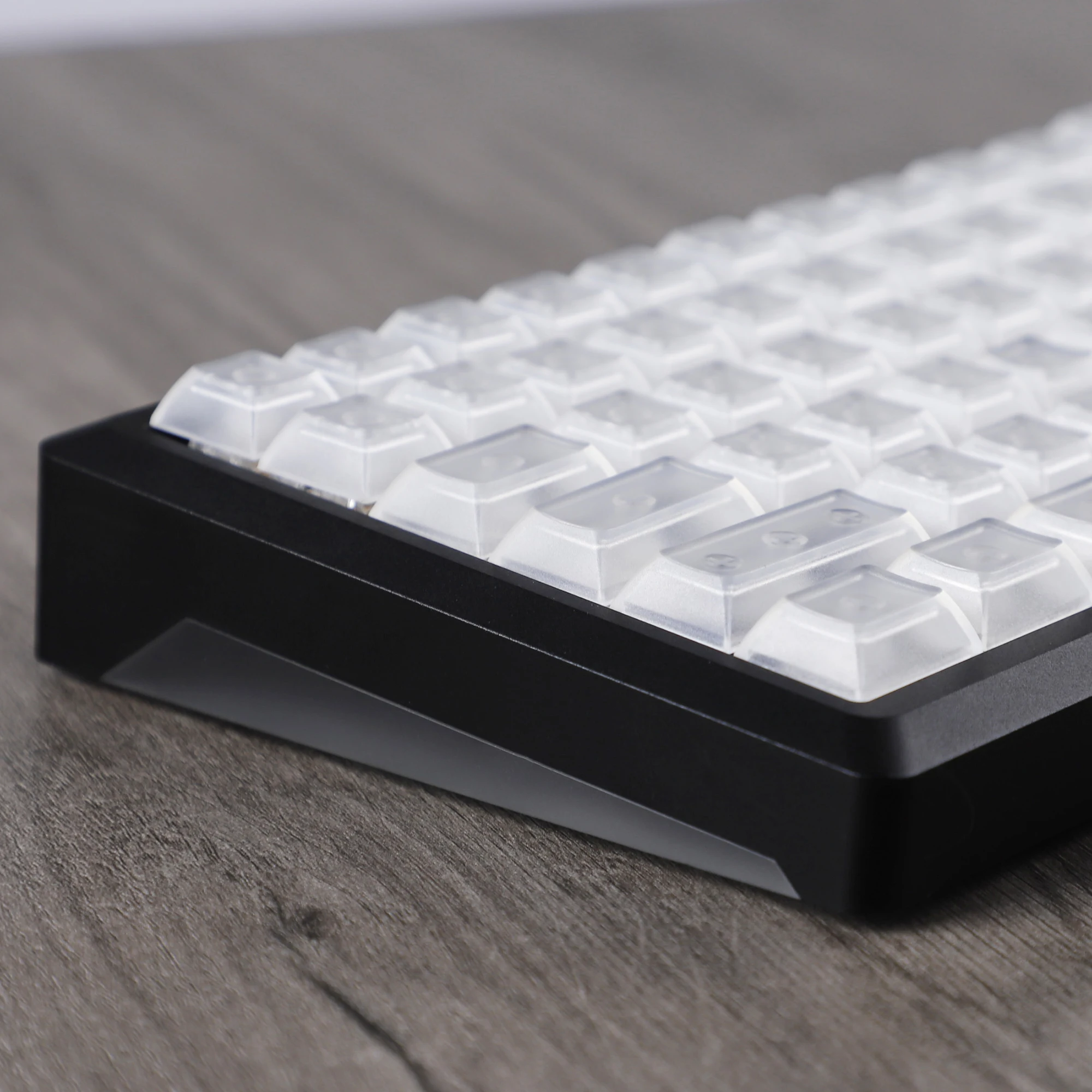 YMDK DSA Profile 122 Keys Full Set Transparent Keycap Set Blank Clear ABS Black White Keycaps for MX Mechanical Keyboard