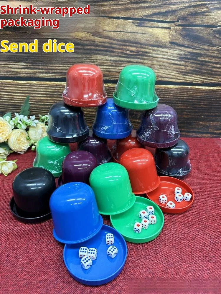 مجموعة نرد متصلة جديدة لعام 2025، كوب شاكر النرد البلاستيكي، ألعاب ألعاب الطاولة