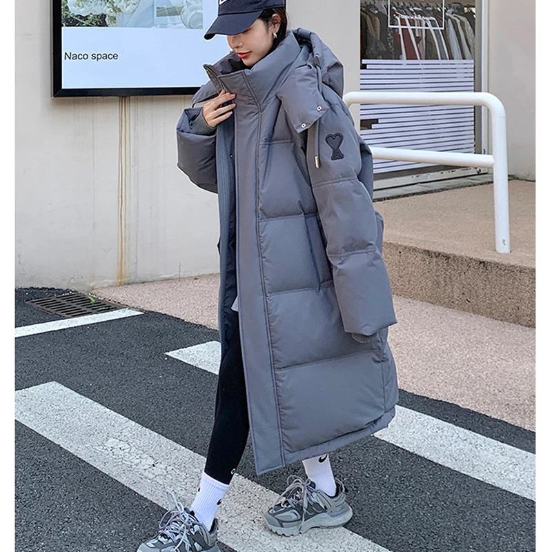 

2024 New Down Cotton Jacket Women Hooded Parkas Winter Padded Coat Thick Warm Loose Puffer Female Snow Outwear Clothes