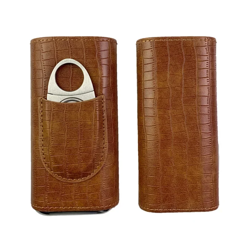 

Двухметаллический дорожный футляр для сигар — держатель с кедровой подкладкой на 3 емкости, портативный и защитный