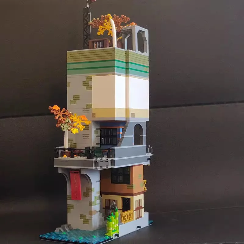 Ninja City Observatory Building Blocks Architecture Model DIY Assembly Chinese Blocks Creative Collectible Ornament Gift
