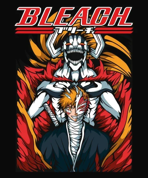 Camiseta unisex Bleach Vasto Lorde Ichigo Cotton anime T-shirt