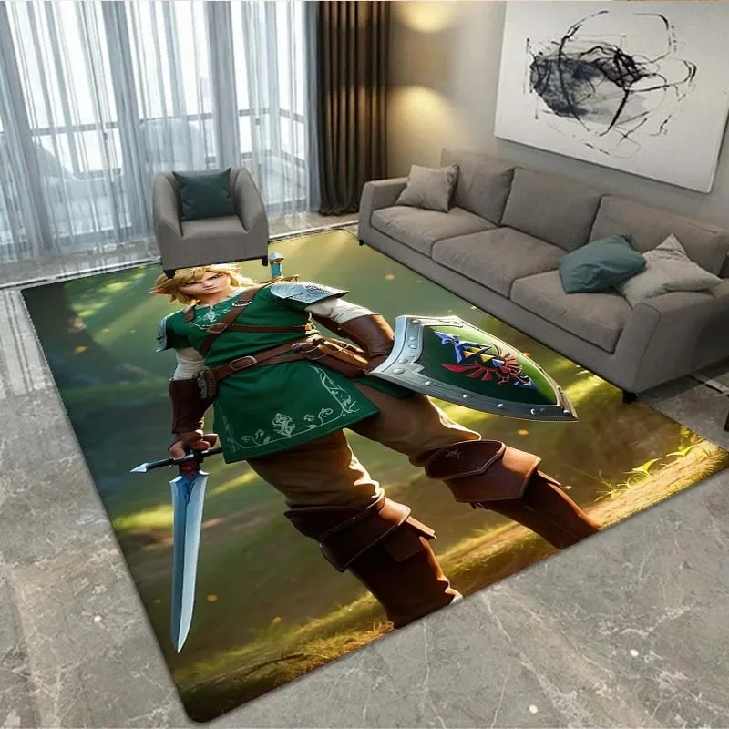 Z-Zelda 2 Link Gamer Carpet,Home Living Room Carpet, Bedroom Sofa Door Mat Decoration,Children's Game Non-Slip Floor Mat Gift