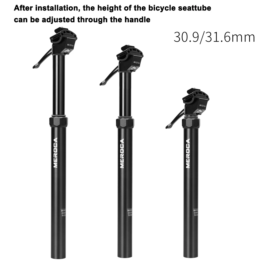 Telescopic Bicycle Seatpost 30.9/31.6mm Adjustable Height Bike SeatTube Aluminum Alloy Hydraulic Bicycle Seatpost Accessory