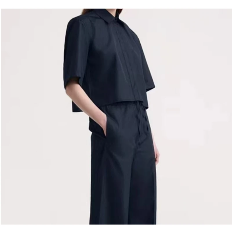 

Nordic TT Embroidered Women's Cotton Poplin Short Loose Short sleeved Shirt