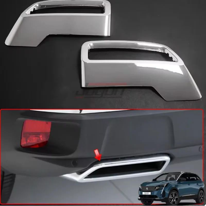 Exhaust Pipe Tail Cover for Peugeot 3008-4008 Rear Exhaust Muffler EndPipe Cover