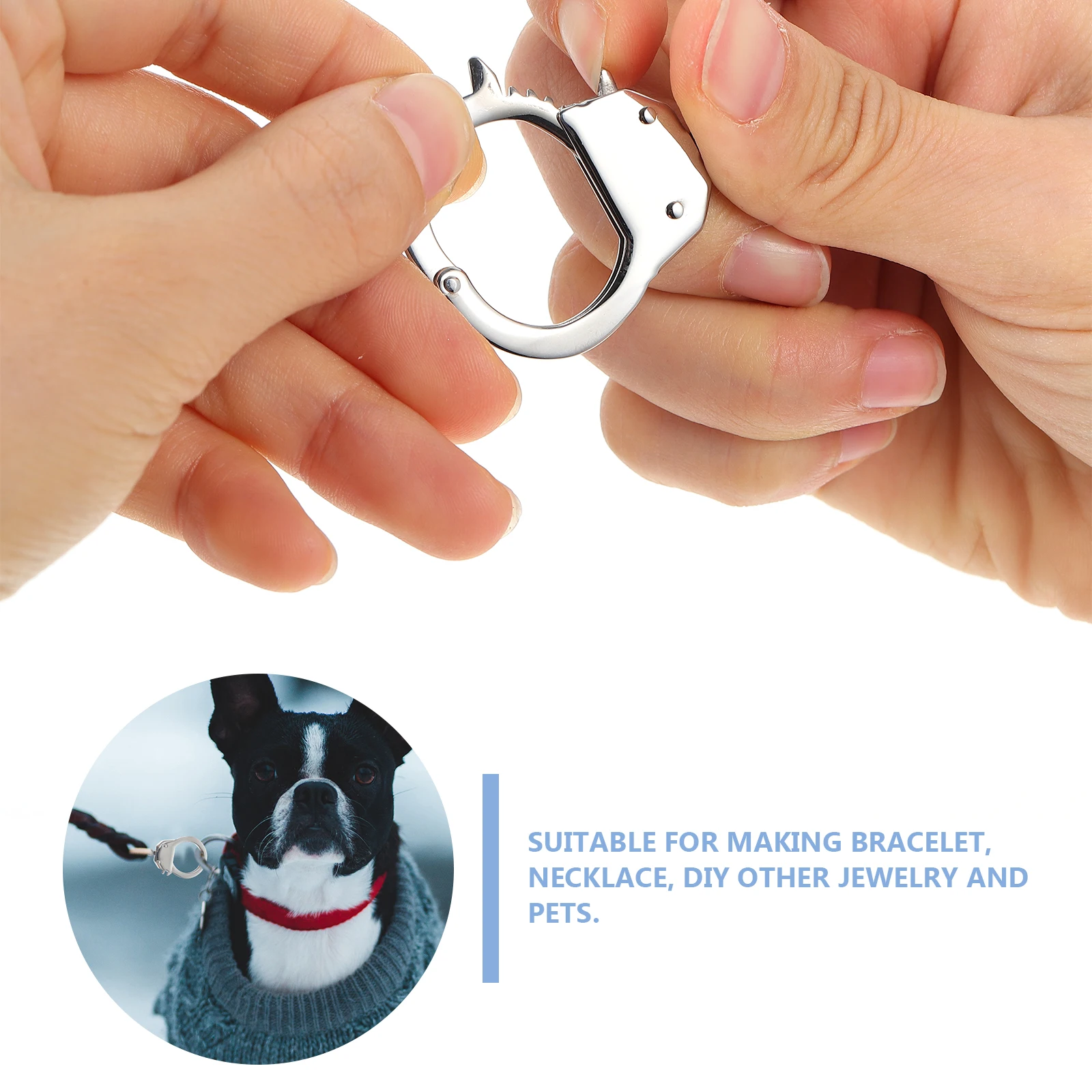 

1pc Stainless Steel Buckle for Bracelets Necklace Clasps DIY Jewelry Pet Accessories Making Crimp Findings Craft Supplies