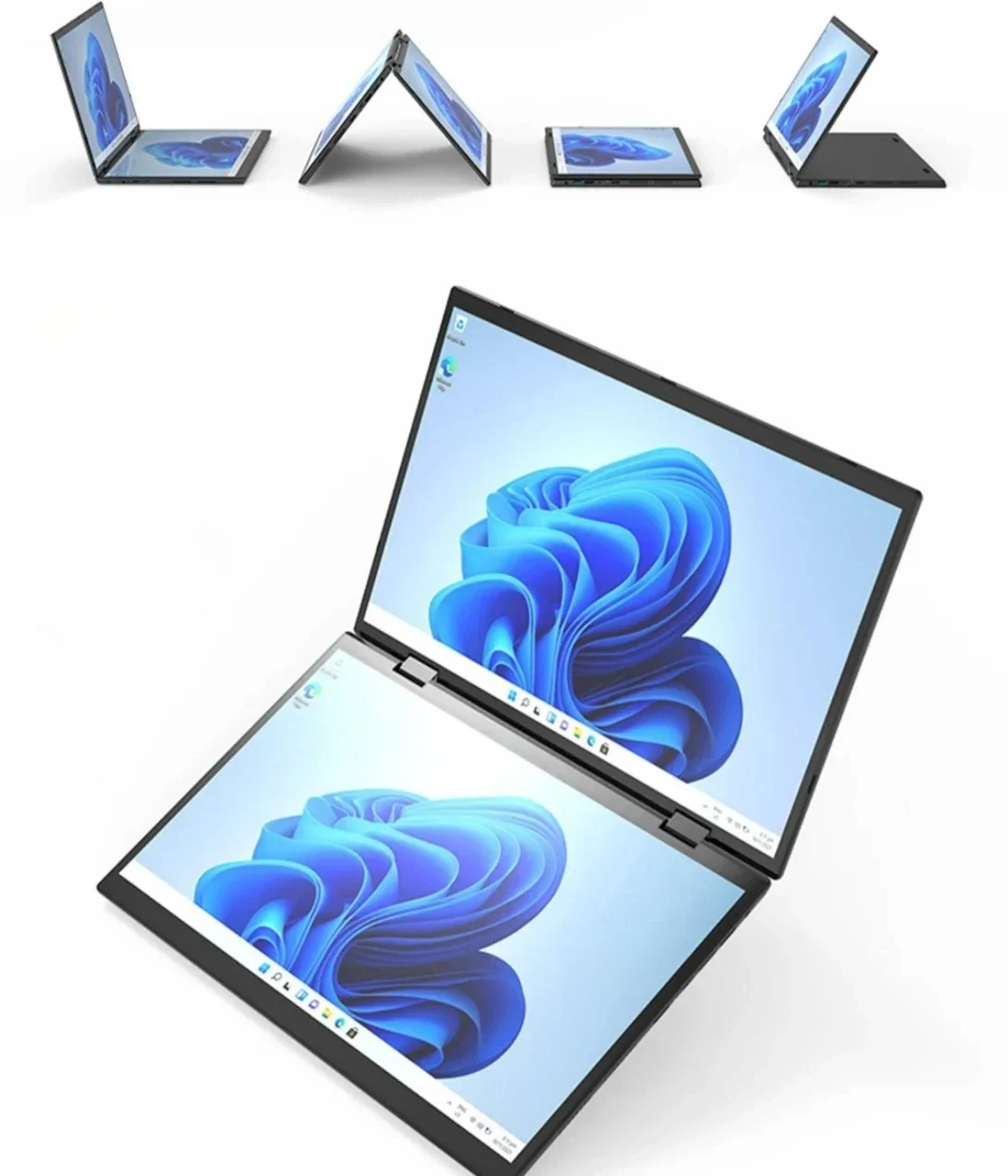 2026 sell Custom Logo Dual 14 inch Touchscreen  N95 11th Gen DDR4 Double Touch Screen Business laptops 2 Display YOGA Computer P