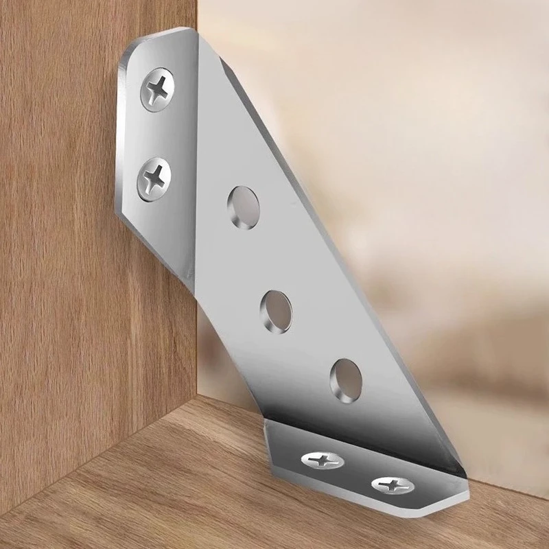 10/20/30/50 Sets Stainless Steel Corner Code Connector Right Angle Thickened Brackets Laminate Furniture Cabinets Hardware Tools
