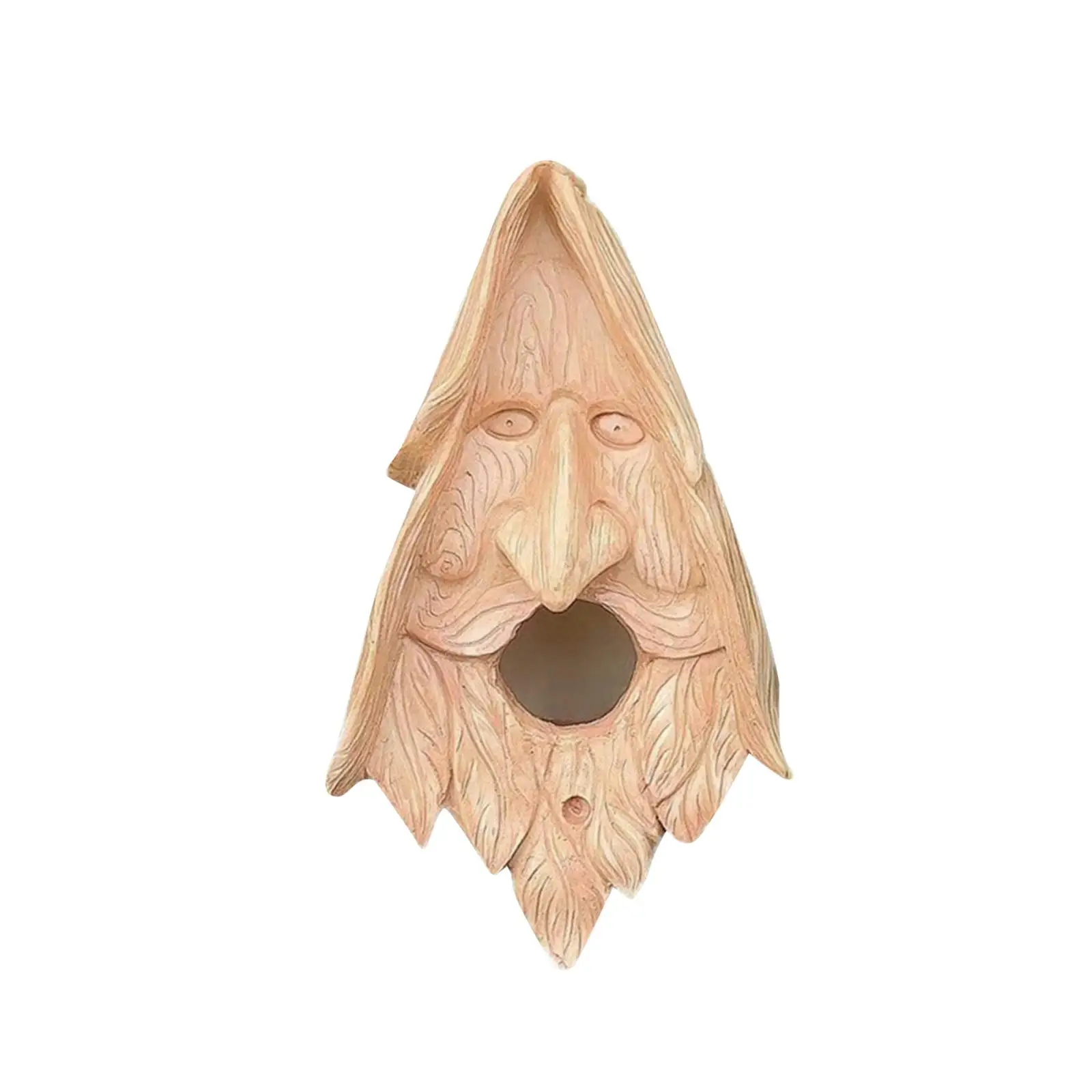 Tree Face Bird Feeder Bird House Rustic Sculpture Hummingbird Nest Birdfeeder Ornament for Yard Backyard Garden Tree Outside