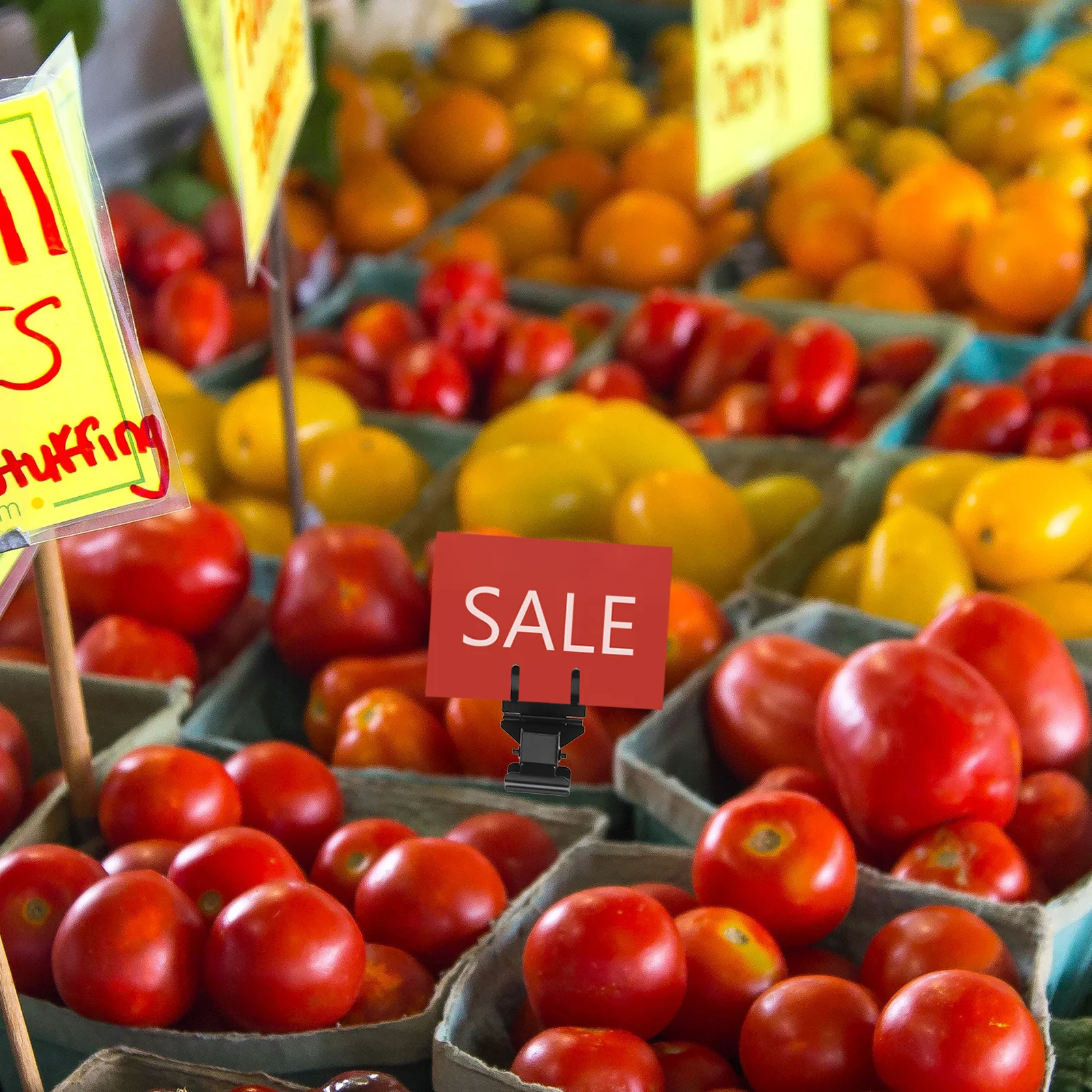 12 Buah Klip Penyangga Label Logam yang Dapat Diputar untuk Label Harga di Toko Ritel, Toko Roti, Dapur, dan Barang Dagangan