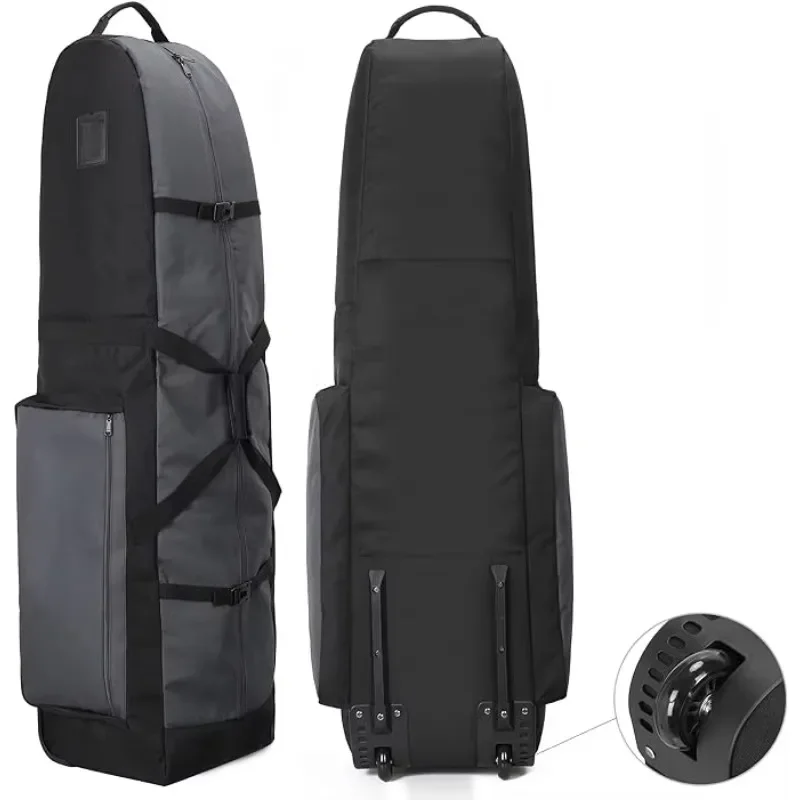 Heavy Duty 900D Polyester Golf Club Bag Outdoor Golf Club Travel Bag Travel Bag Foldable Thickened Wheel Men