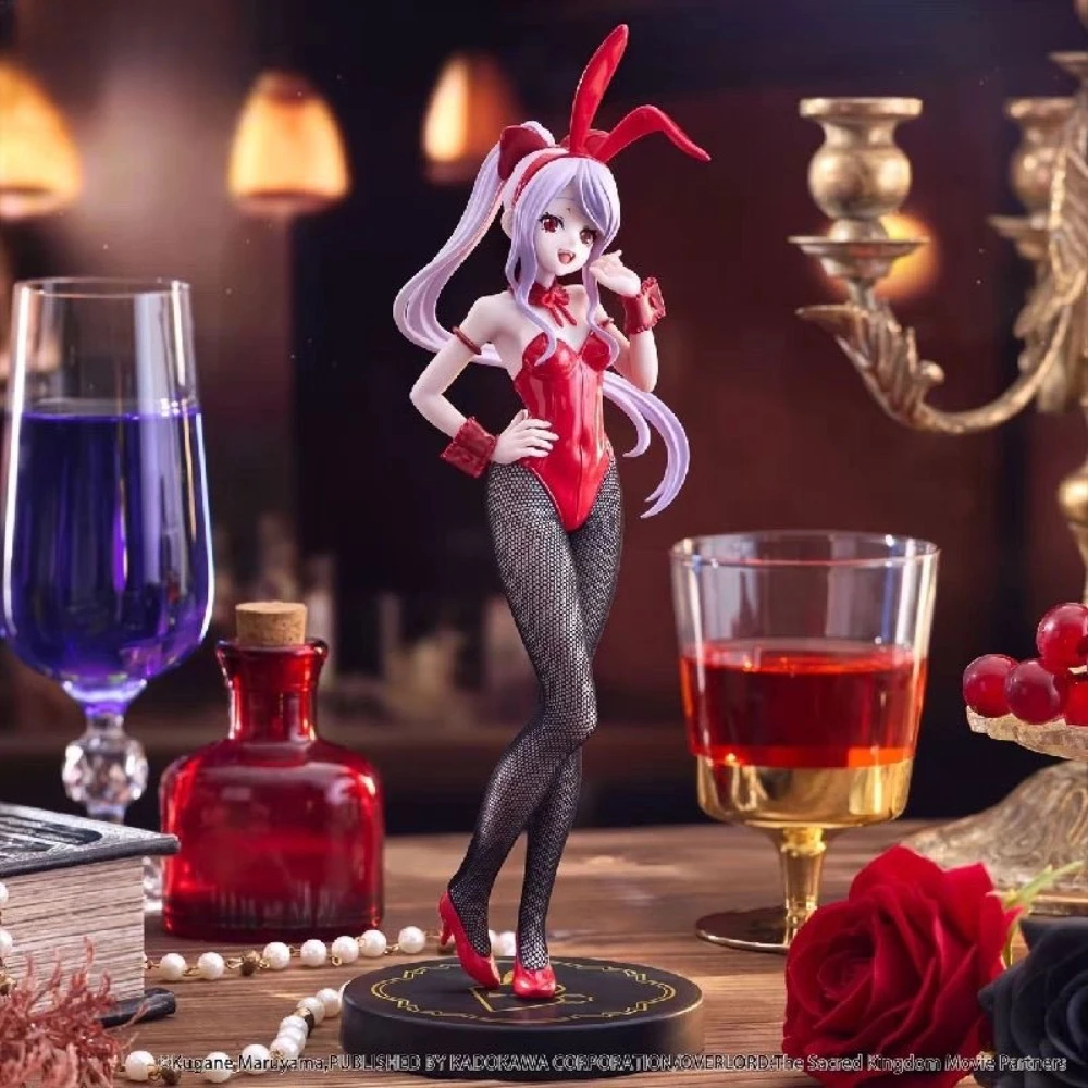 Original FuRyu BiCute Bunnies Overlord Albedo Action Figure 30cm Anime Sammeln Spielzeug PVC Modell Dekoration Geburtstag Geschenk