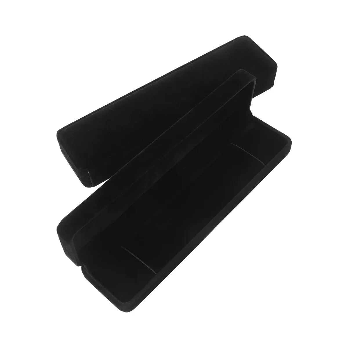 

2Pcs Flannel Jewelry Boxes High-End Elegant Storage Container for Necklace Pendants Rings Earrings Wedding Engagement Christmas