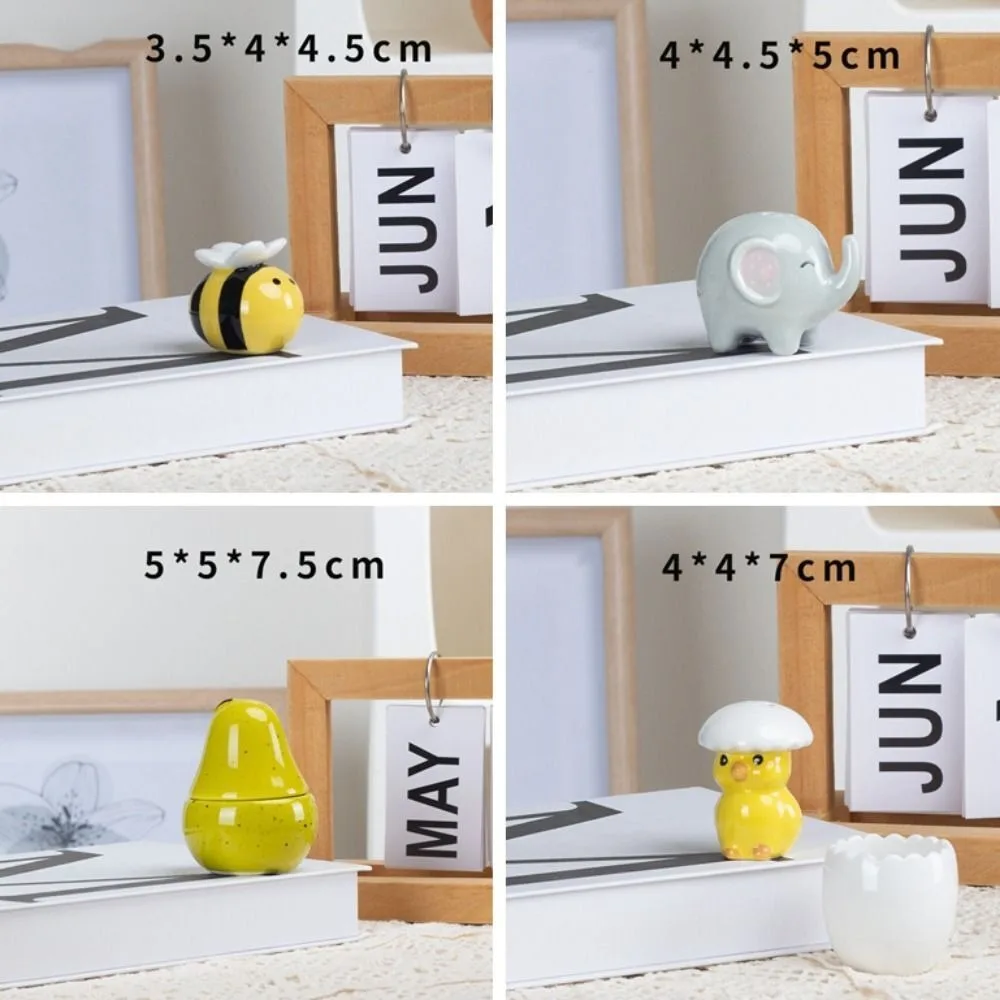 Bee Salt Pepper Seasoning Bottle Cute Hand Color Ceramic Seasoning Pot Cartoon High-quality Spice Jar