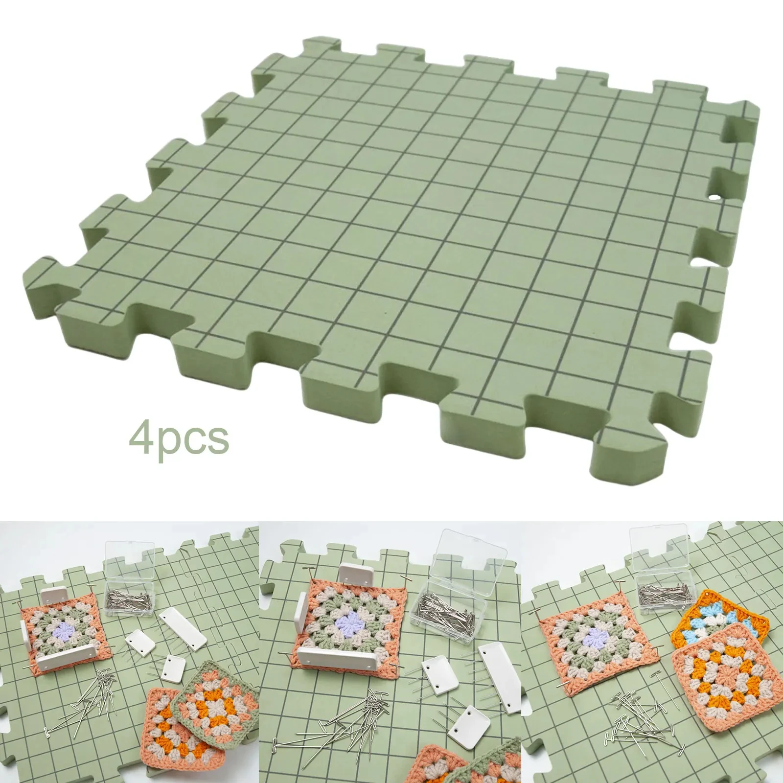 

Knitting Blocking Foam Mats Extension Kit Thick Precise Blocking Board For T-Pins DIY Knitting Crochet Grandma Grid Flower Slice