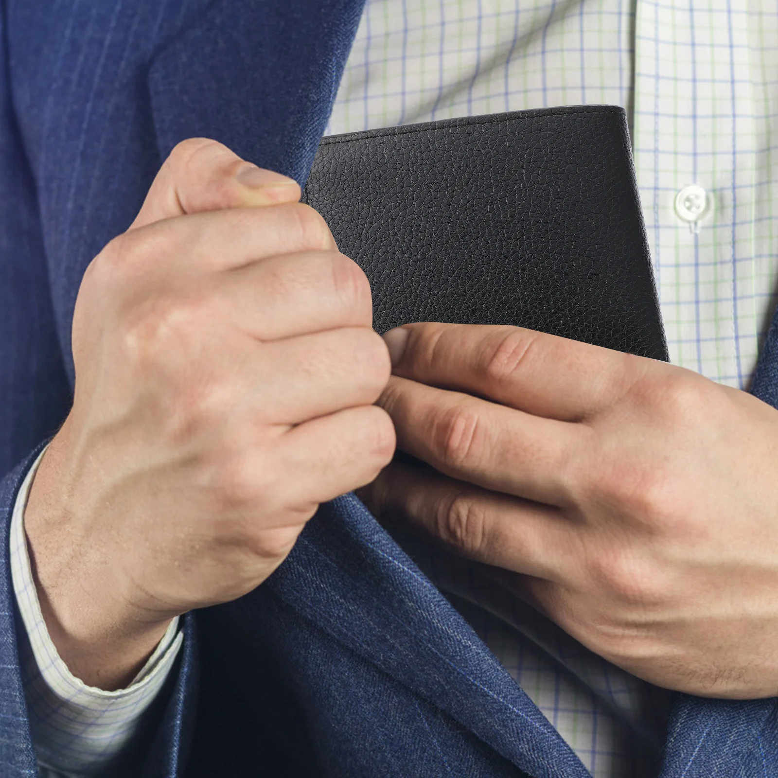 

Compact Wallet for Men Bifold with Zippered Pocket 6 Card Slots Metal Money Clip Vintage Style Slim Front Pocket