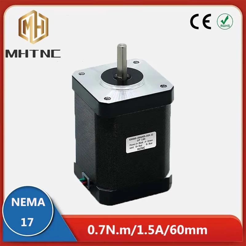 

Nema17 Stepper Motor 60mm 70Ncm 1.5A Stepper Motor 42HS60 4-lead Cable for 3D printer CNC Engraving Milling Machine