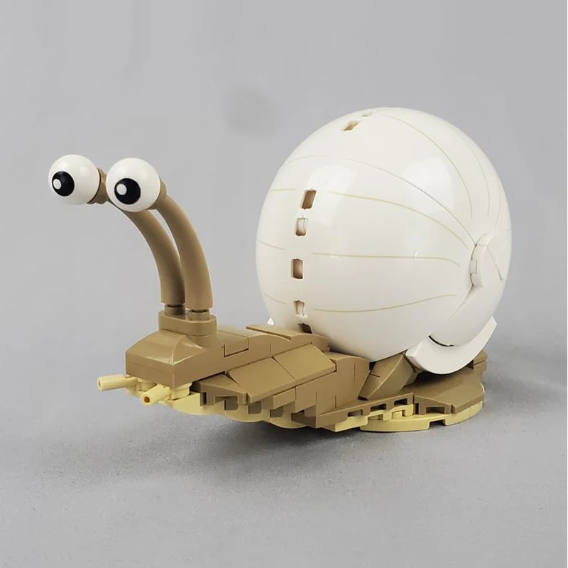 MOC-109409 snail model creative building block model children's enlightenment educational toy