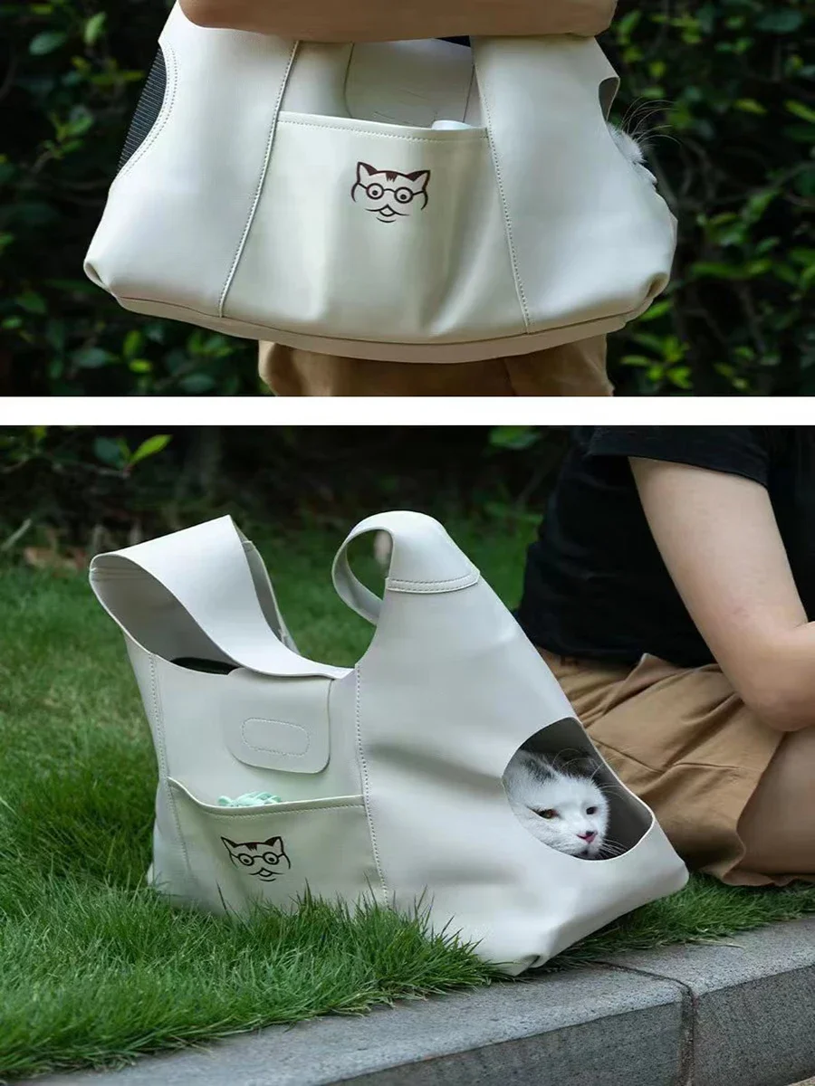 1PC Cat Bag Pet Backpack Cat Traveling Exposed Breathable Handbag Single Shoulder Crossbody Cat Bag New Pet Bag pet supplies