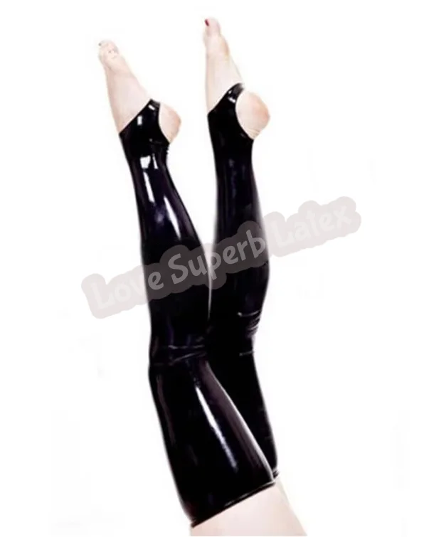 

Unisex Sexy Lingerie Fetish Latex Stocking Exotic Open Toe Foot Stockings Latex Rubber High Tube Dance Socks Thigh High Stocking