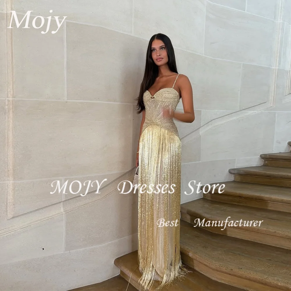 Mojy сексуальные длинные платья с открытой спиной и бахромой, милые платья без рукавов с кисточками для особых случаев, элегантные вечерние платья 2026