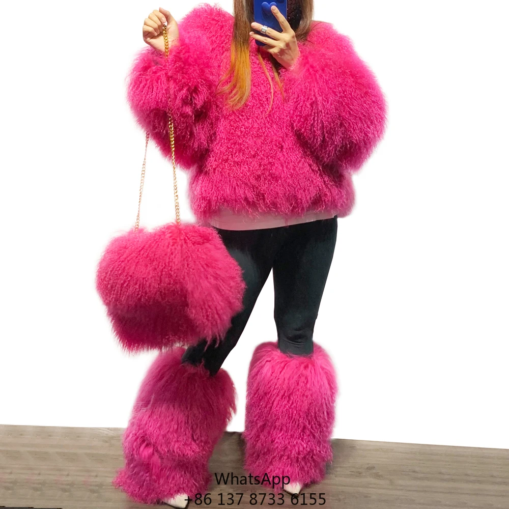 

Новая женская куртка из натурального монгольского меха, теплая зимняя шуба из овчины Монголии, верхняя одежда для женщин