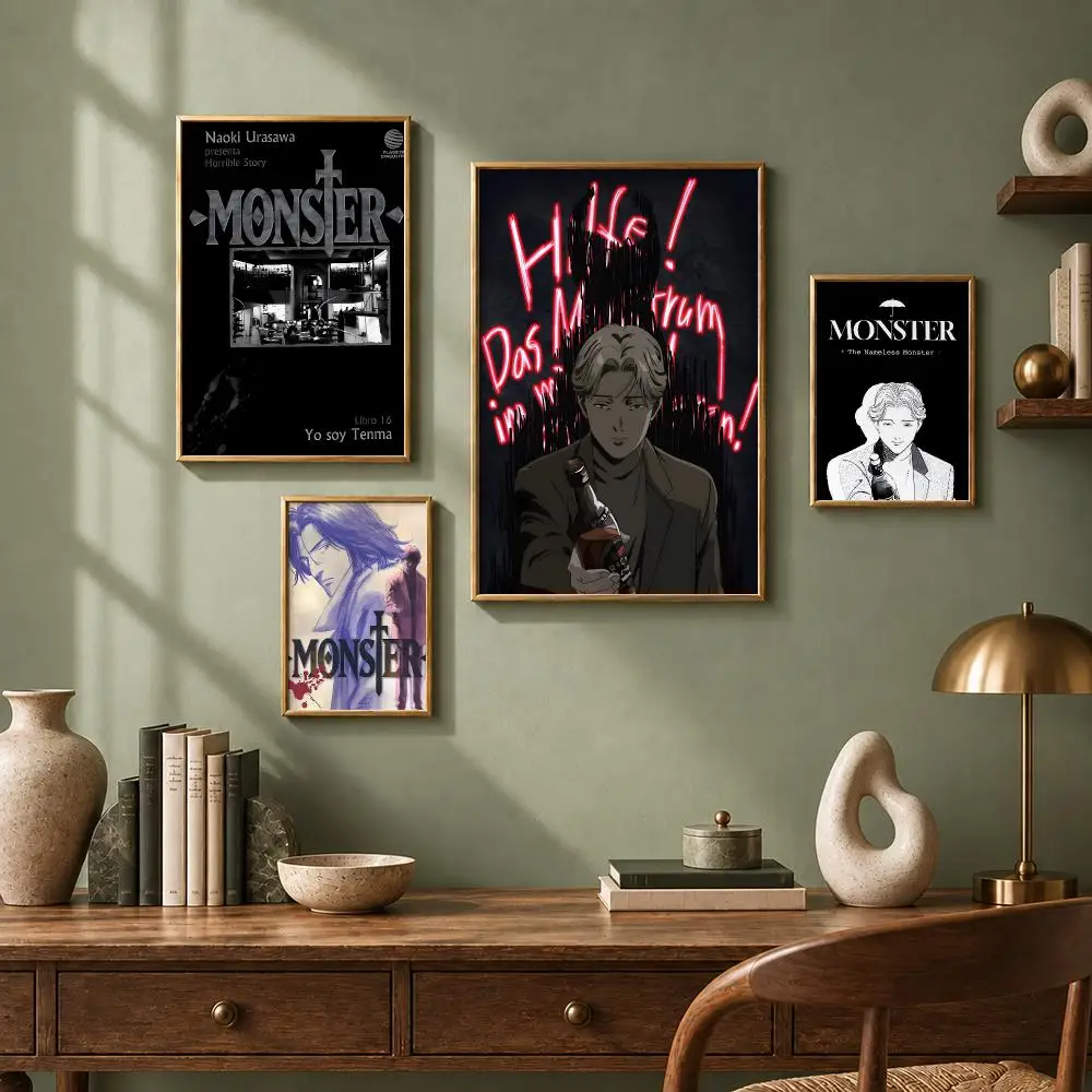 Classic Anime M-MonsterS Poster HD Self-Adhesive No Residue After Removal Ideal for All Kinds of Wall Decor