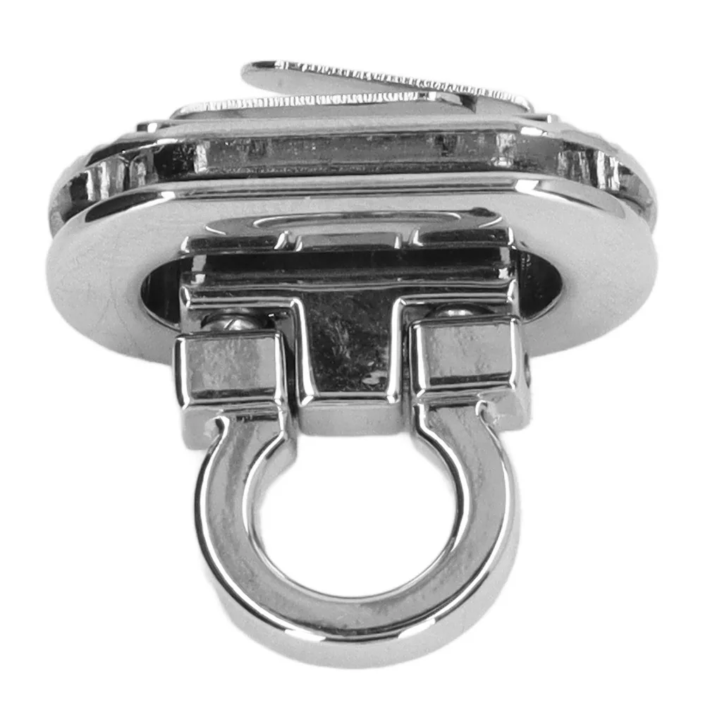 4pcs Versatile Silver Color Turn Lock Clasps Oval Shape Metal Material Purse Closures Bag Twist Locks For DIY Handbags