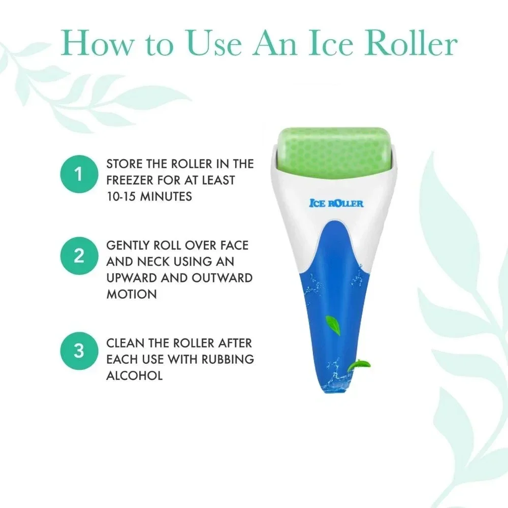 Rodillo facial, rodillo de hielo fresco, masajeador, herramienta de levantamiento de la piel, masaje de elevación, antiarrugas, alivio del dolor, herramientas para el cuidado de la piel facial