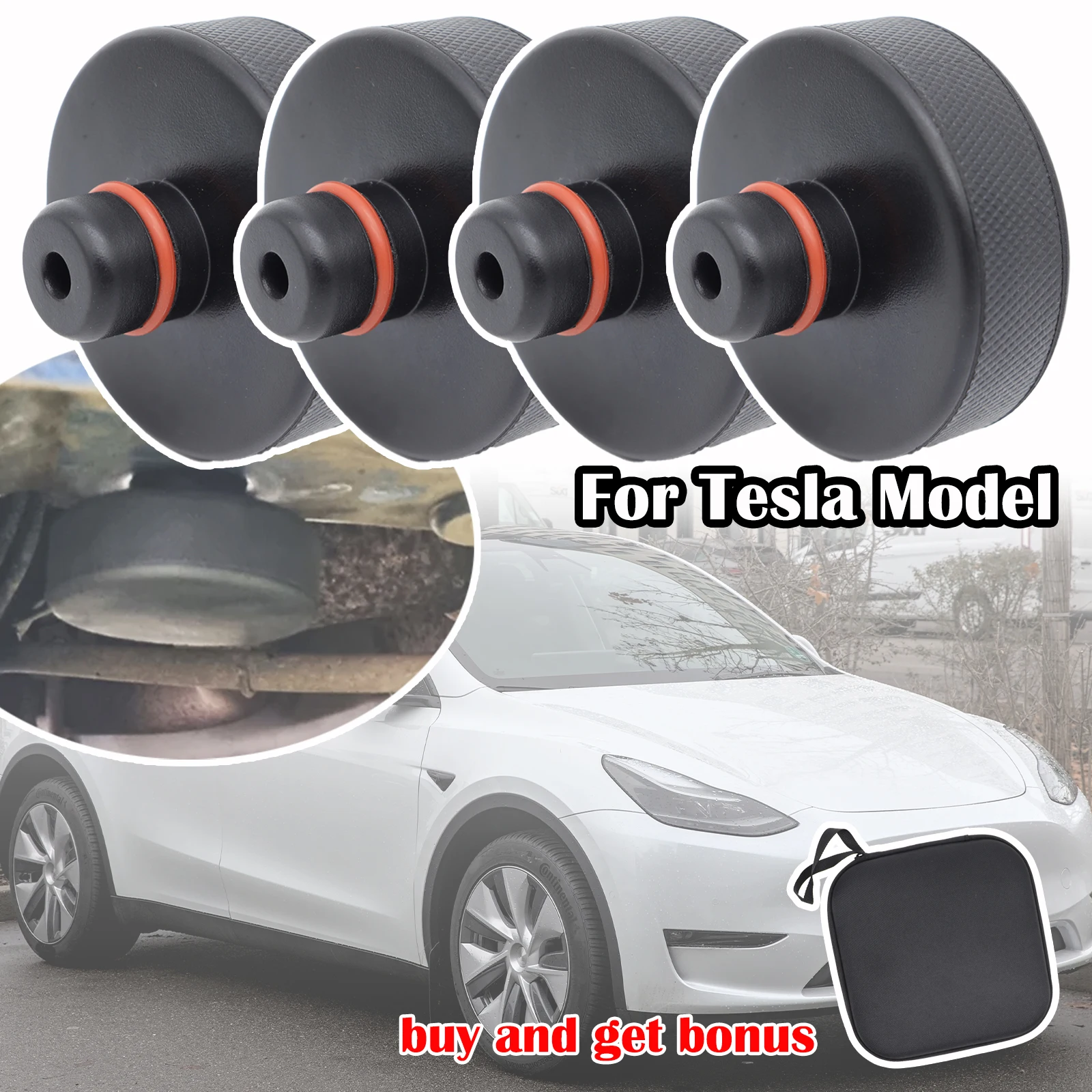 For Tesla Model S X 3 Y Rubber Jack Lift Pad Jacking Point Jacks Stands Adapter Lifting Tool Support Chassis 2017 2018 2019 2020