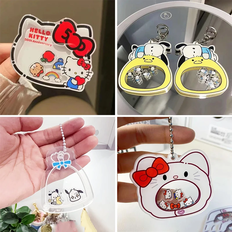 

Creative Hello Kitty Kuromi Pochacco Cinnamoroll Kawaii Doll Keychain Toy Anime Cartoon Girls Bag Pendant Charm Accessories Gift