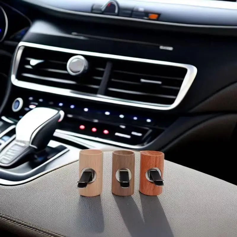 Spherical Wooden Car Essential Oil Diffuser Car Aromatherapy Clip Car Air Freshener Auto Decoration