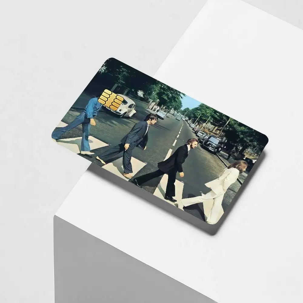 Rock Band T-The B-Beatles Credit Card Decorative Card Stickers Suitable For Bank Cards Metro Transit Anti-scratch Gift 4PCS