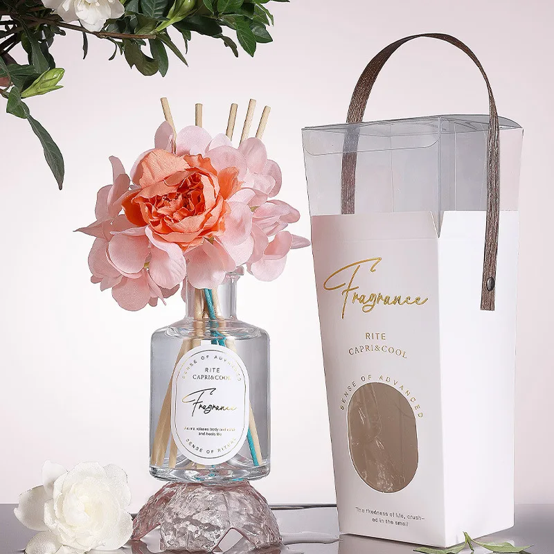 Reed Diffusers Set, 7.10 oz Flower Scented Diffuser with 5 Sticks,Perfect for Bathroom, Shelf Decor, Air Fresheners