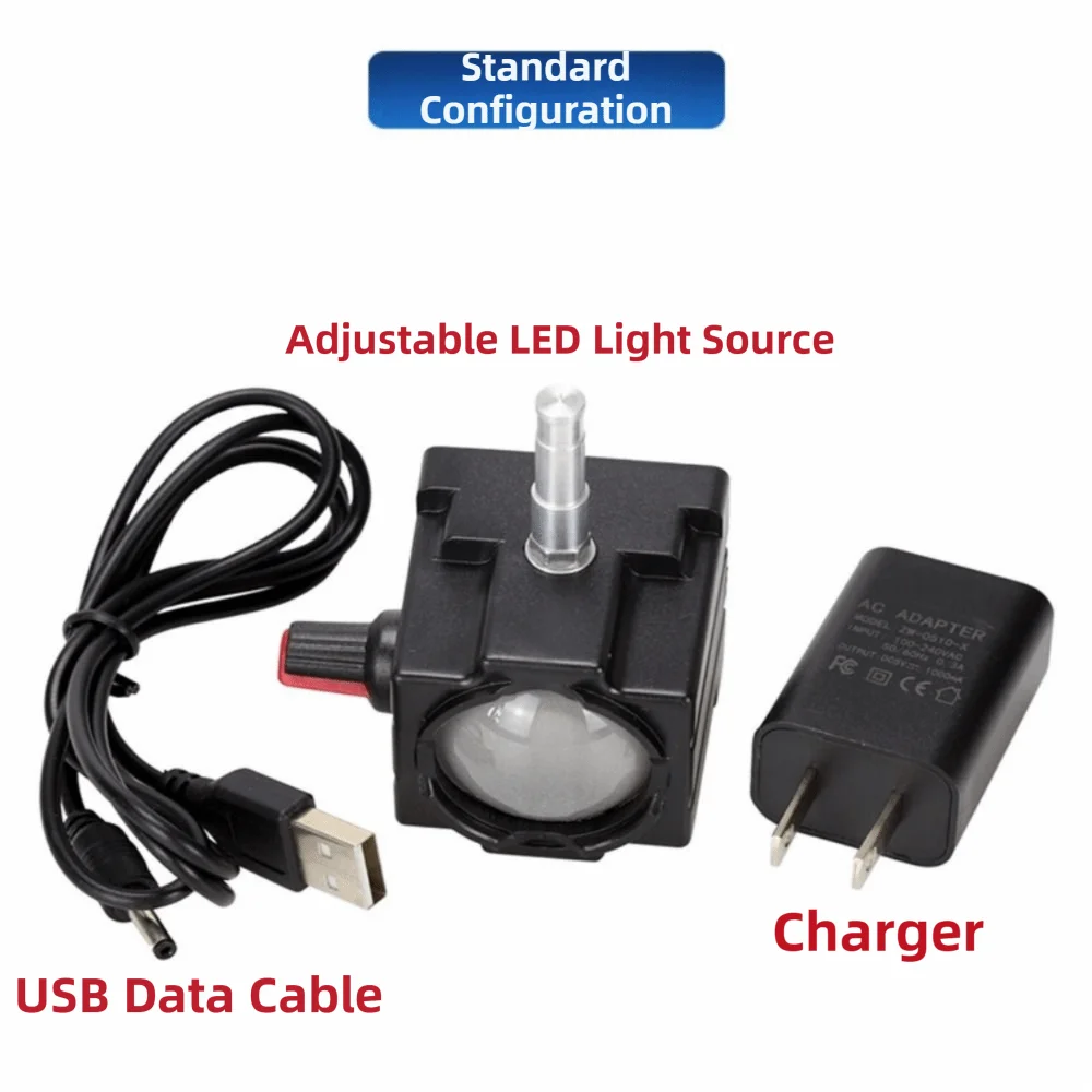 White LED Microscope LED Light Adjustable Brightne Bottom Lighting Microscope Lamp USB Powered Microscope Ring Light