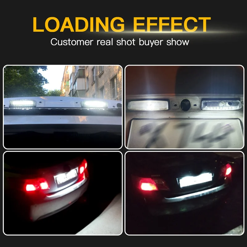 2Pcs CanBus No Error License Plate Lights For Mitsubishi Colt plus Grandis 2003~ OEM#: 8127130290 Number lamp
