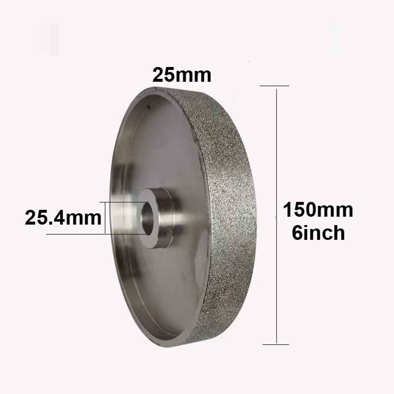 翡翠瑪瑙剥離用ダイヤモンド研磨ホイール タングステン鋼工具合金研削ホイール 6インチ 150mmx1インチ 25.4mmアボル穴