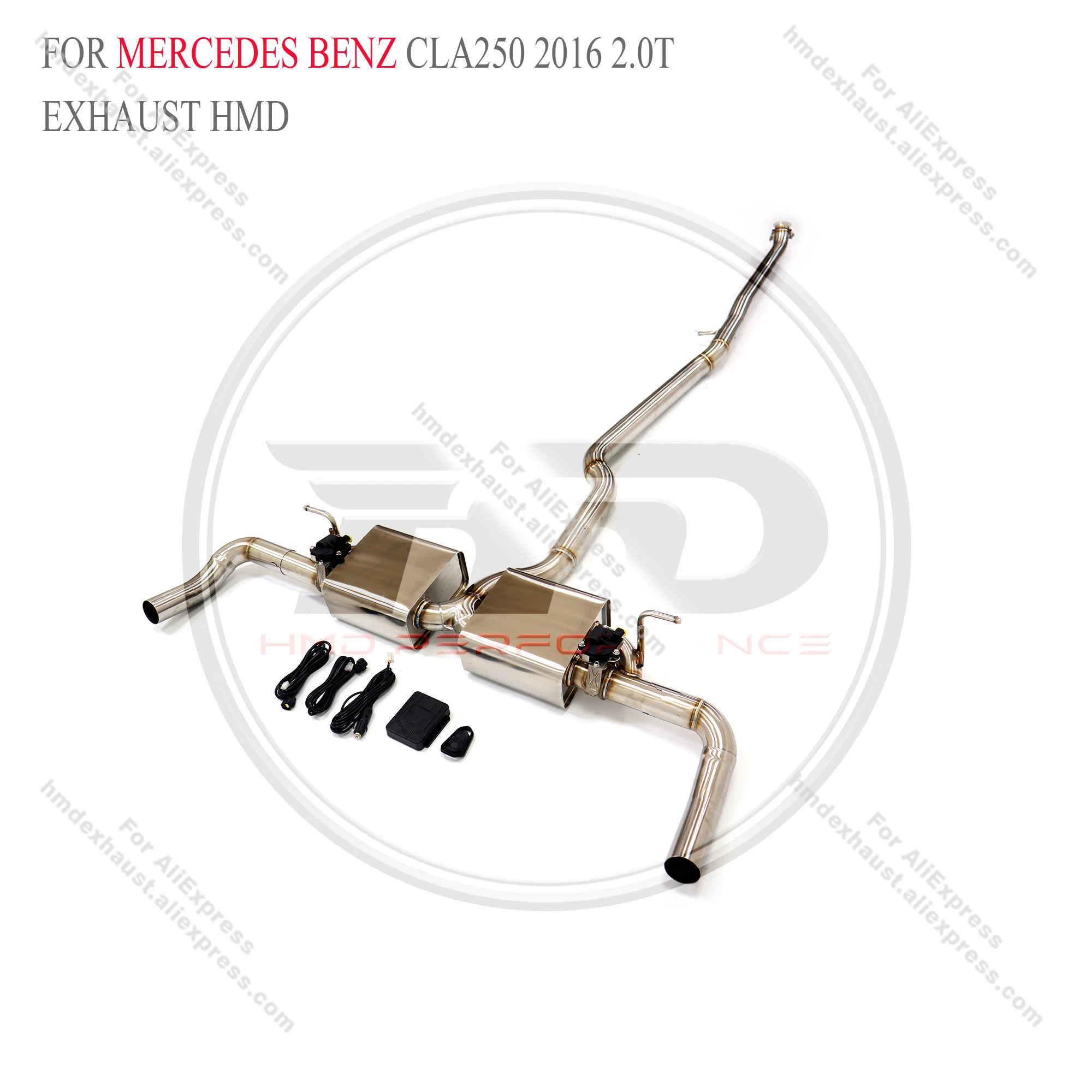 HMD Stainless Steel 304 Performance Exhaust For Mercedes CLA250 2016 2.0T Dual Muffler Design